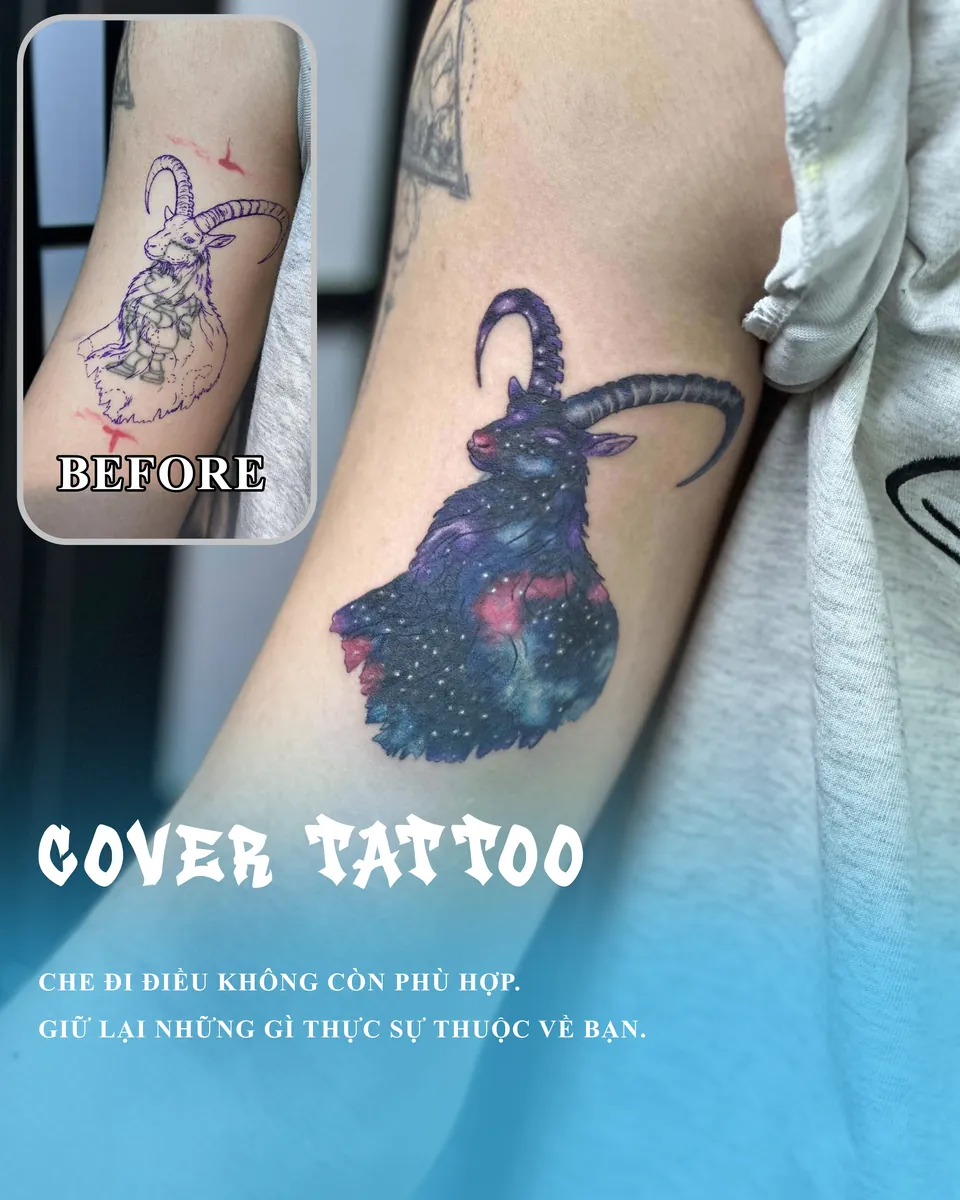 Cover hình xăm con dê